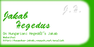 jakab hegedus business card