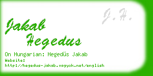 jakab hegedus business card